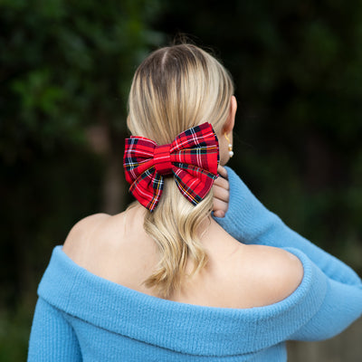 Moño - Scottish Tartan Big Bow