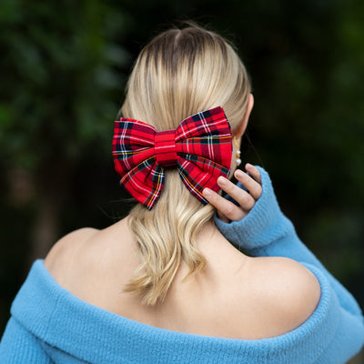 Moño - Scottish Tartan Big Bow