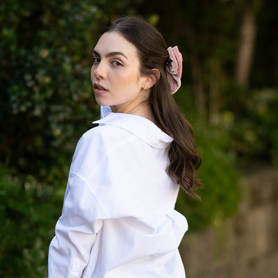Moño - Pink Velvet Bow