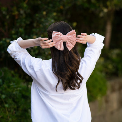 Moño - Pink Velvet Bow
