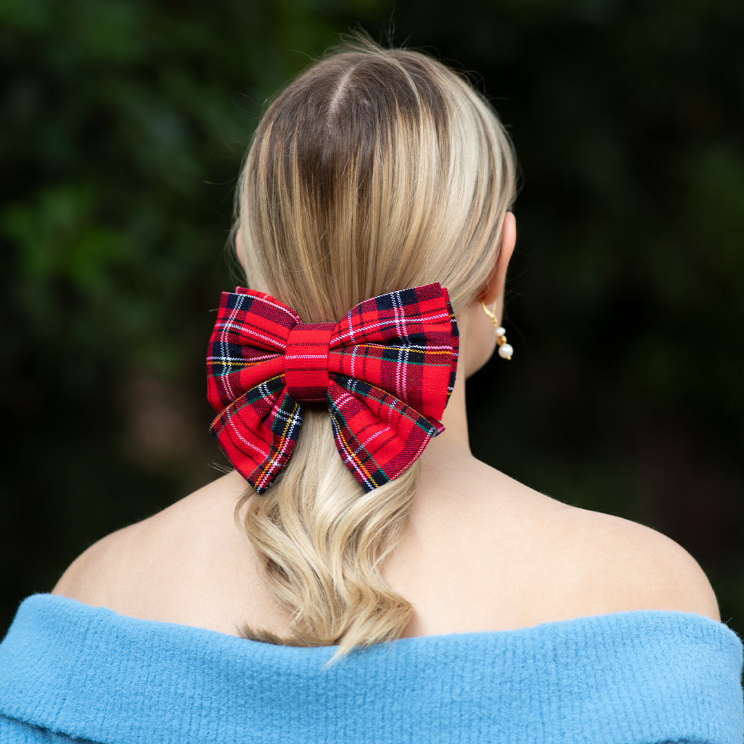 Moño - Scottish Tartan Big Bow