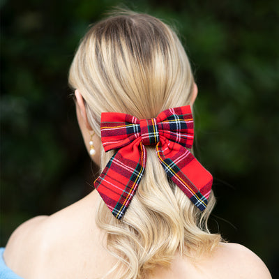 Moño - Scottish Tartan Mini Large Bow
