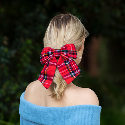 Moño - Scottish Tartan Large Bow