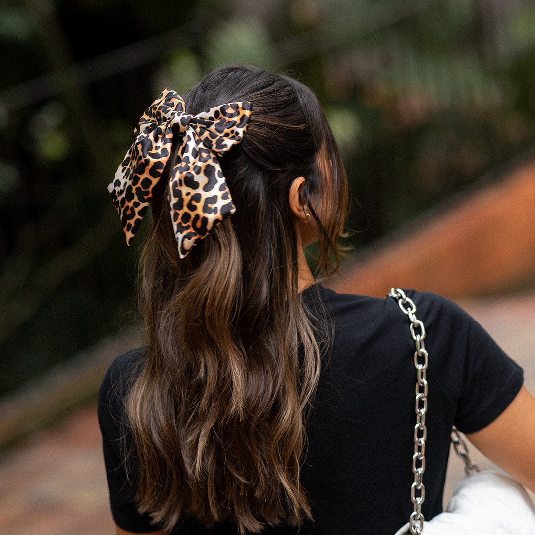 Moño - Animal Print Large Bow