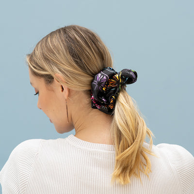Scrunchie - Black Butterflies Medium