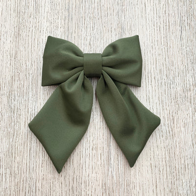 Moño - Large verde oliva