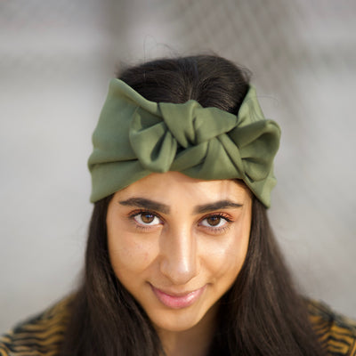 Banda con Moño - Basic Olive Green