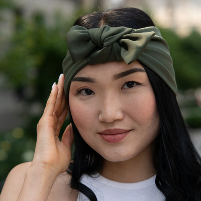 Banda con Moño - Basic Olive Green