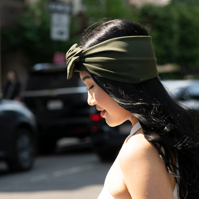 Banda con Moño - Basic Olive Green