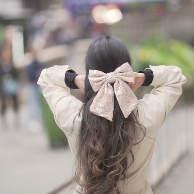 Moño - Cream Bright Large Bow